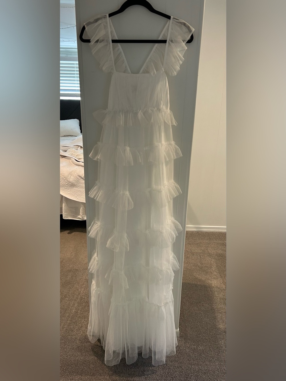 Show Me Your MuMu White Layered Tulle Dress
